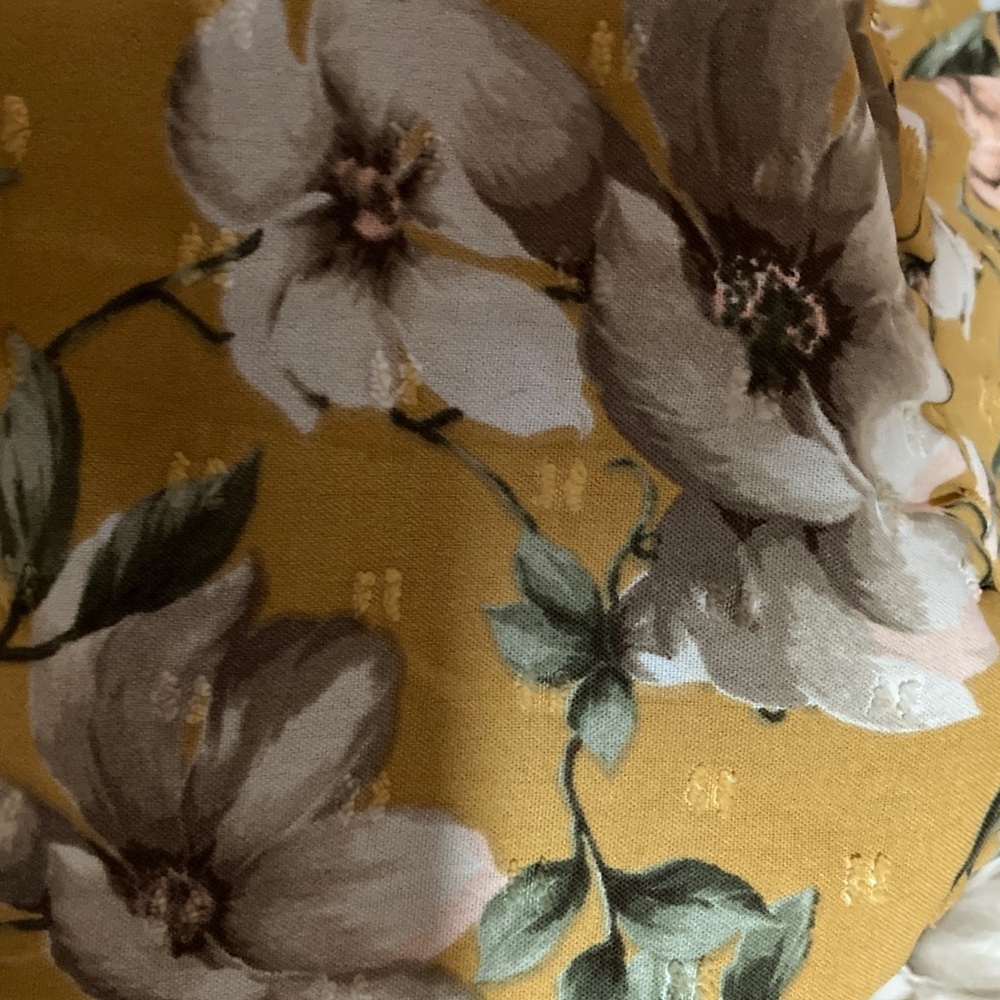 Floral Long Sleeve Dress in Mustard by - Picture 6 of 9